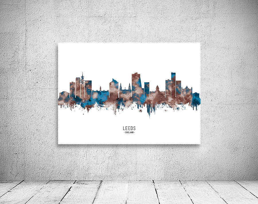 Leeds England Skyline Sepia Wall Preview