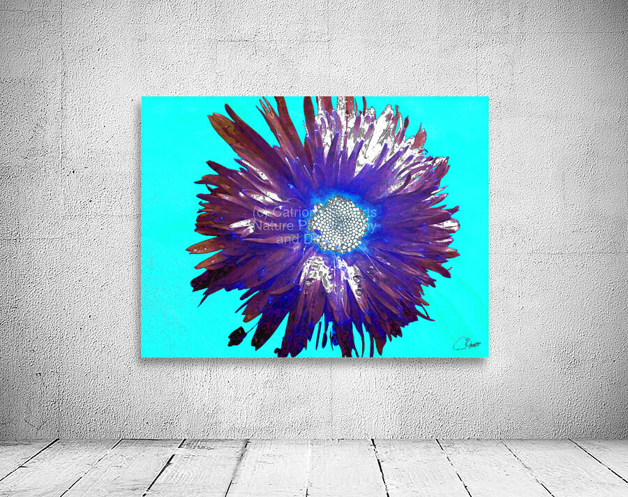 Abstract Purple and Blue Daisy Wall Preview