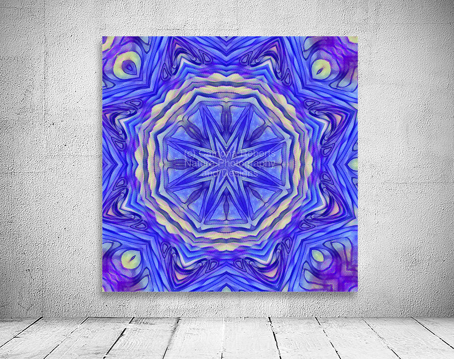 Abstract Vibrant Pattern in Blue and Purple Wall Preview