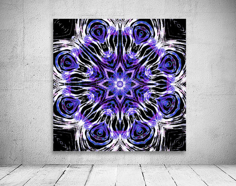 Abstract Symmetrical Purple and White Wall Preview