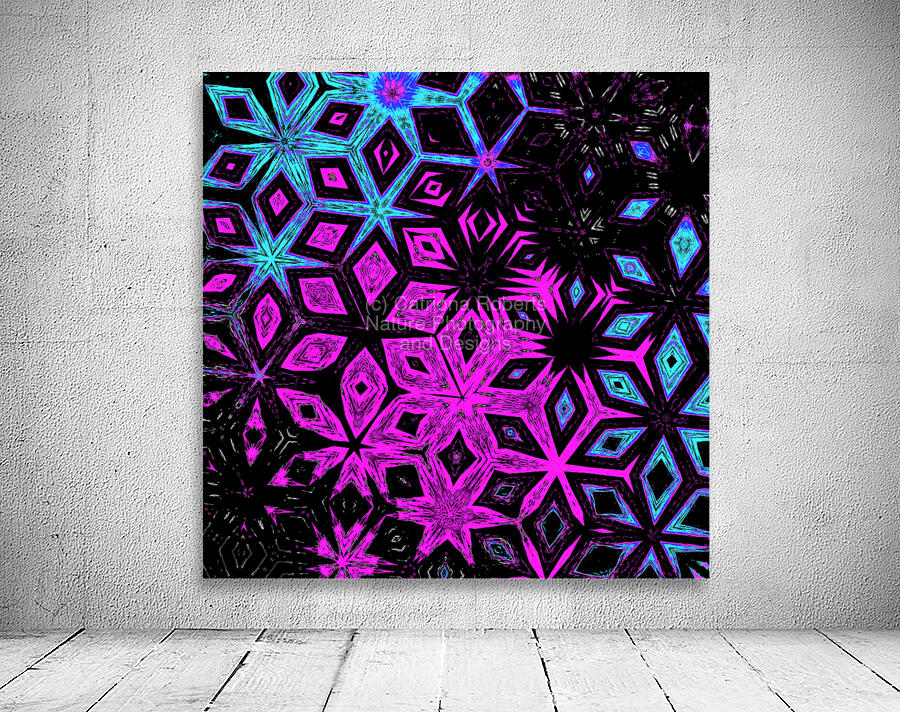 Abstract Vibrant Bold Kaleidoscope Pattern Wall Preview