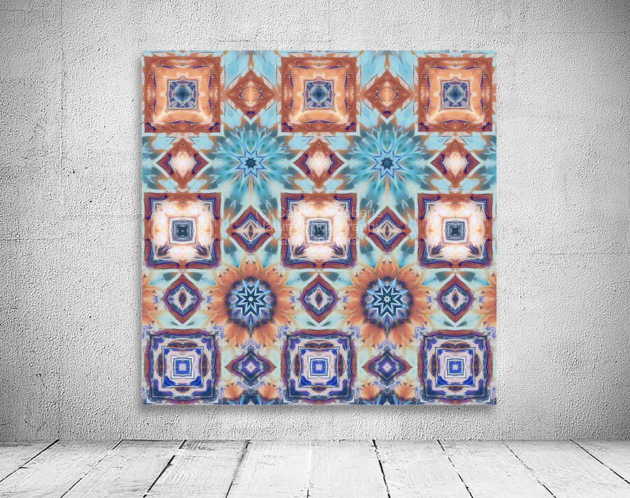 Abstract Geometric Floral Design Wall Preview