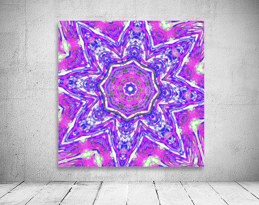 Abstract Bold Kaleidoscope Star Wall Preview