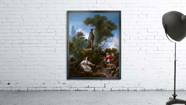 The Progress of Love The Pursuit by Jean-Honore Fragonard Giclee Canvas Print