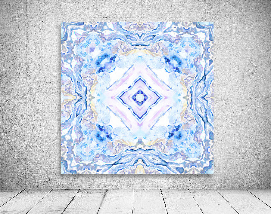 Abstract Blue Lavender Kaleidoscope Flow Wall Preview