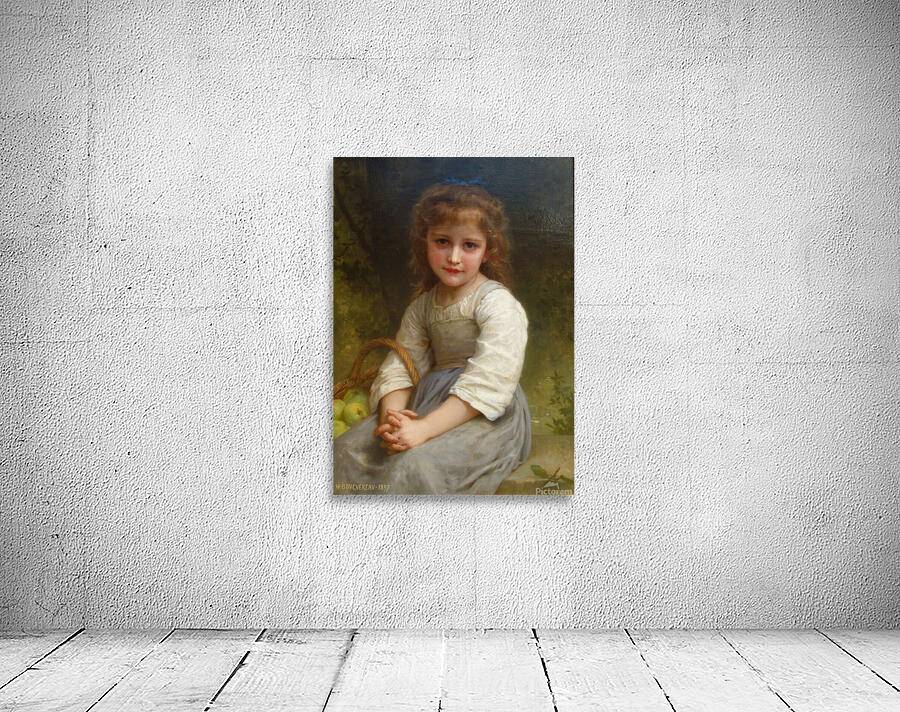  William-Adolphe Bouguereau - Little Girl with a Basket of Apples . 1897 Wall Preview