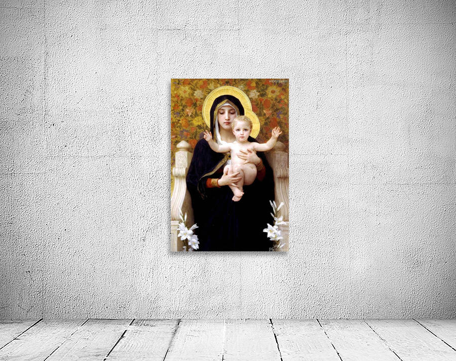 william-adolphe bouguereau - The Virgin of the Lilies . 1899 Wall Preview