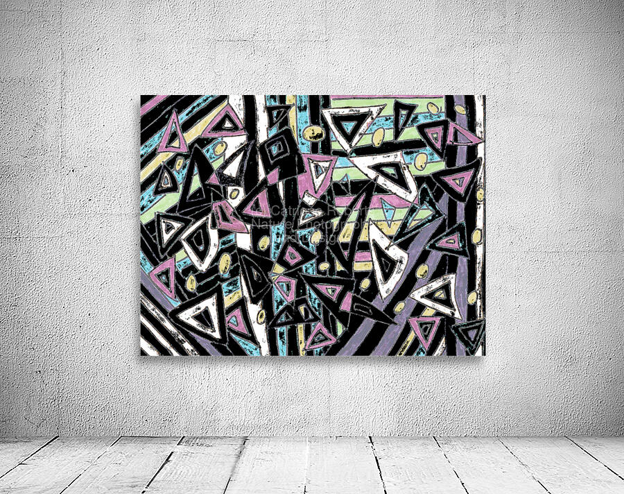 Abstract Funky Distressed Triangles Wall Preview