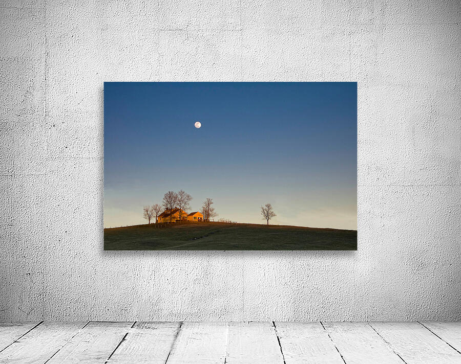Moon Over Farmhouse Wall Preview