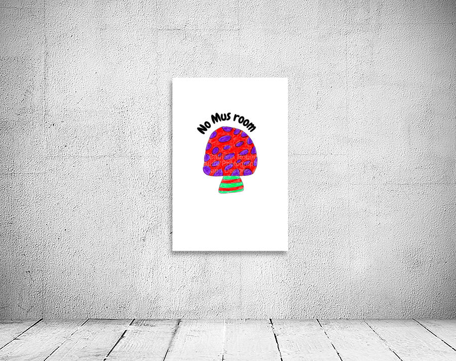 Abstract No Mus room Black Text Version Wall Preview