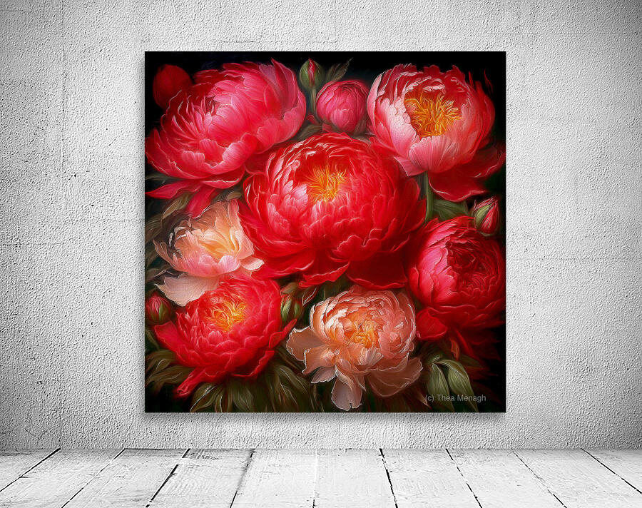 Bouquet of Peonies Wall Preview