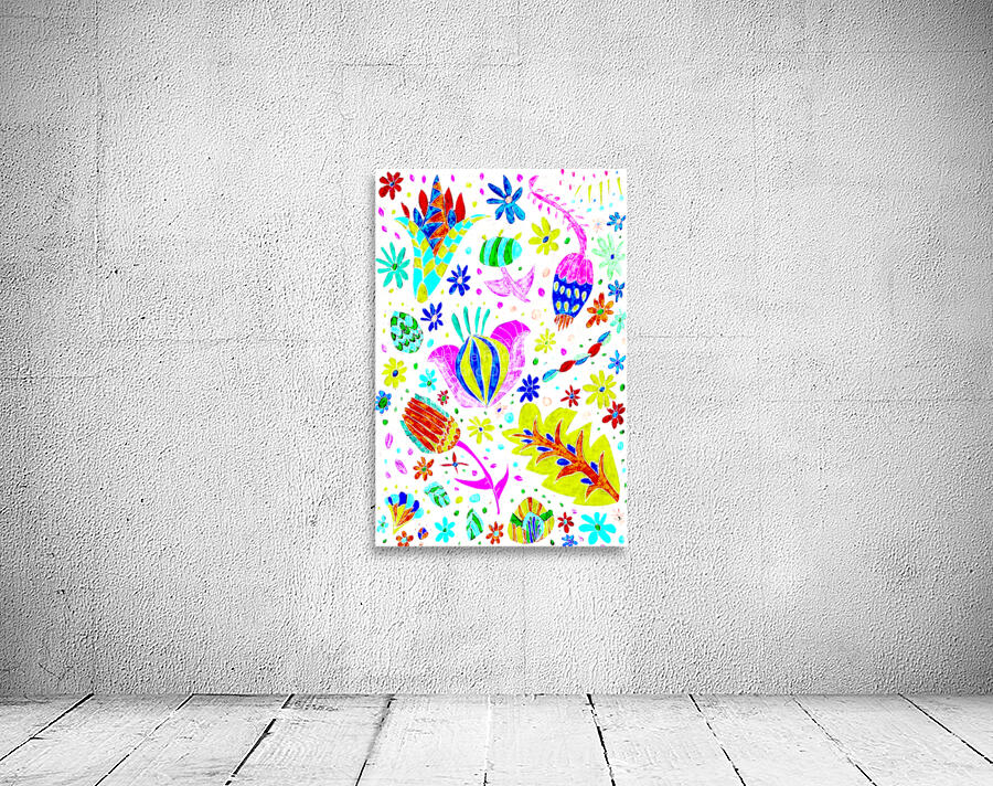 Abstract Decorative Whimsical Flowers Wall Preview