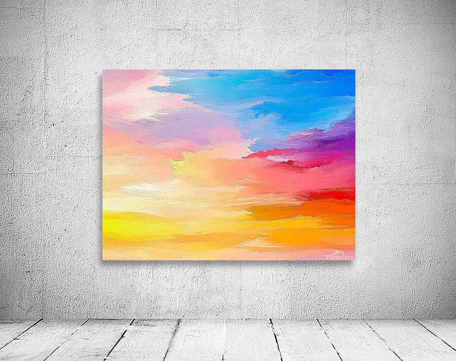 Simple Colorful Cloudscape Wall Preview