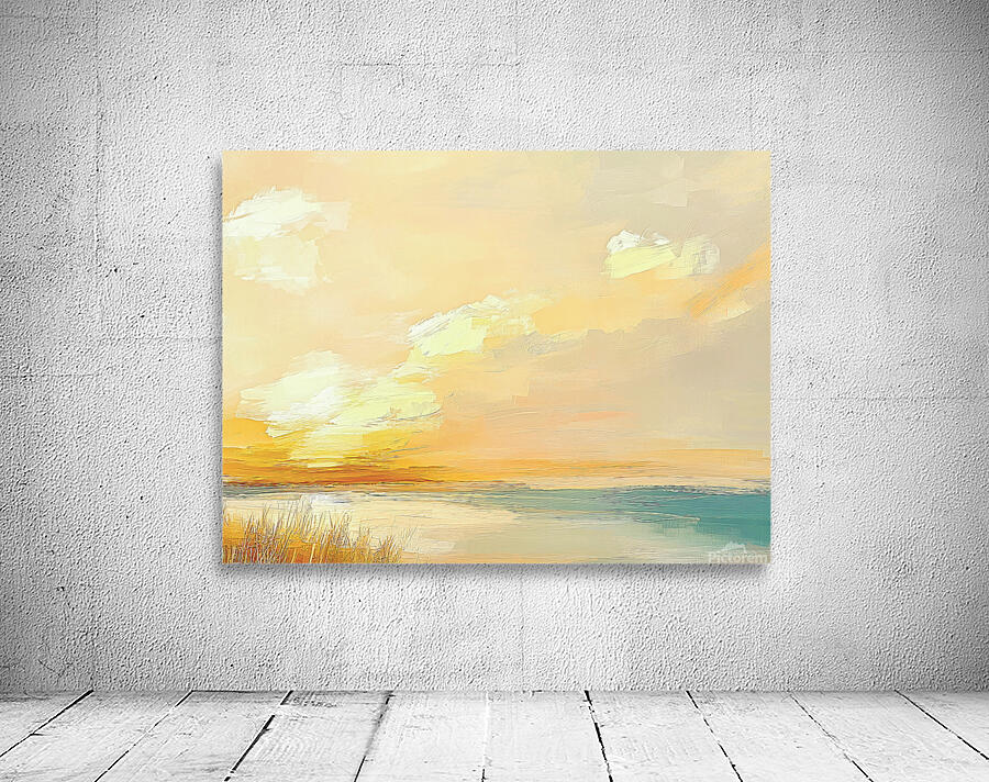 Simple Pastel Seascape Wall Preview