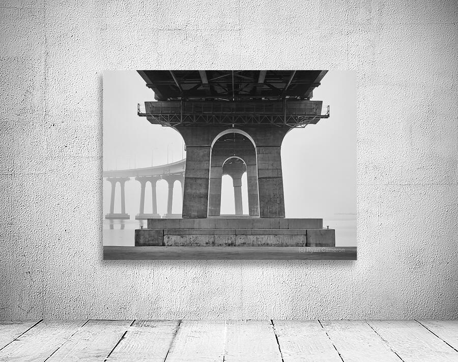 Coronado Bay Bridge Pylons Monochrome Wall Preview