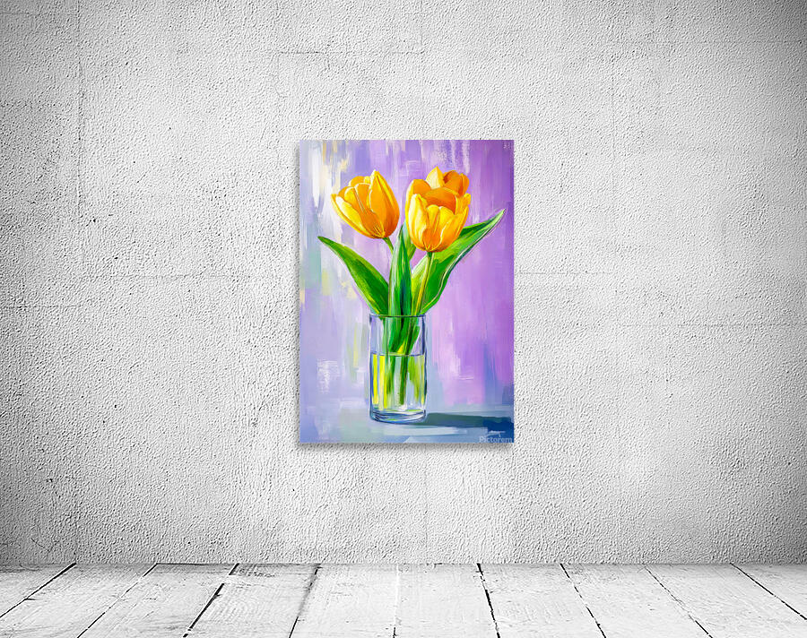 Tulips in a Glass Vase Wall Preview