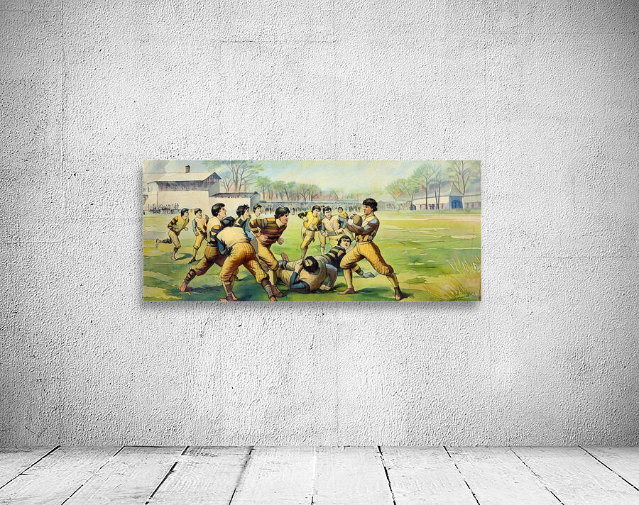 1891 Football Art Remix Wall Preview
