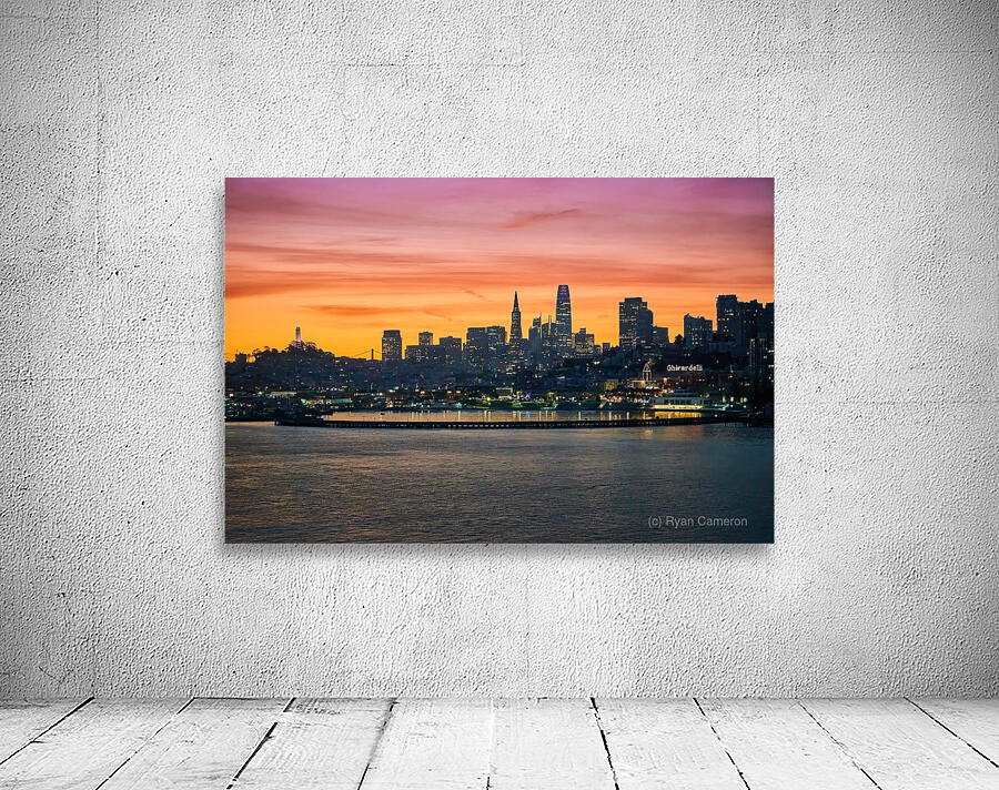San Francisco Harbor Skyline Downtown Sunrise Wall Preview