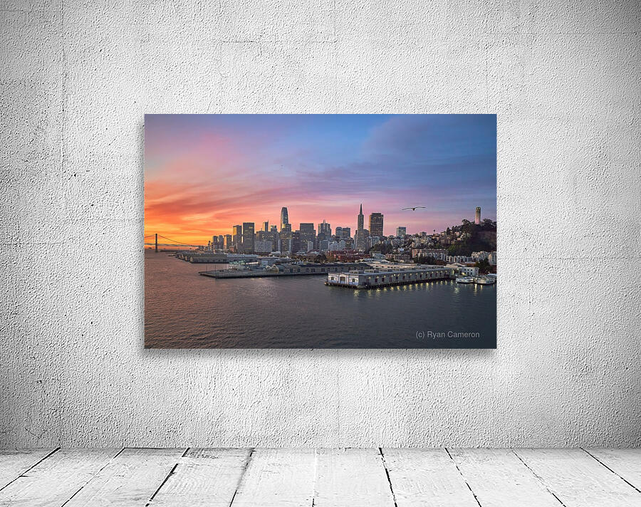 San Francisco Skyline Bay View Downtown Sunrise Wall Preview