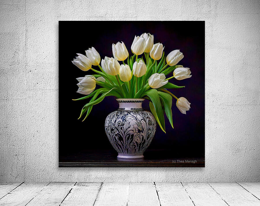 White Tulips in My Best Vase Wall Preview