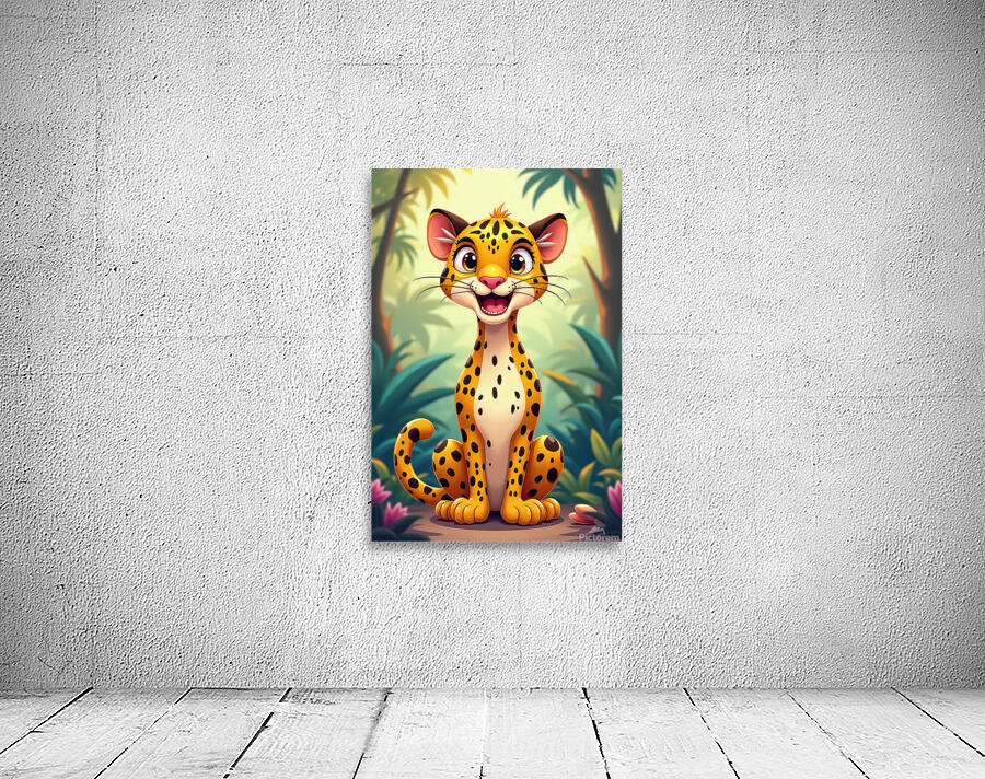 Playful Leopard Cub Wall Preview
