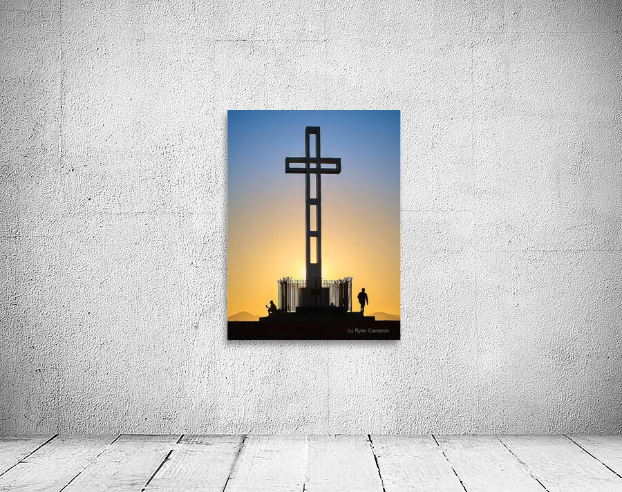 Mt Soledad Cross Silhouettes at Sunrise Wall Preview