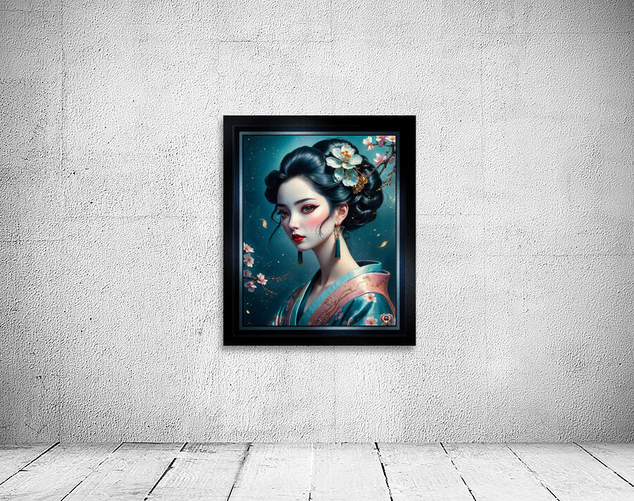 The Elegant Japanese Woman Aoi Amaya Surrounded By Cherry
