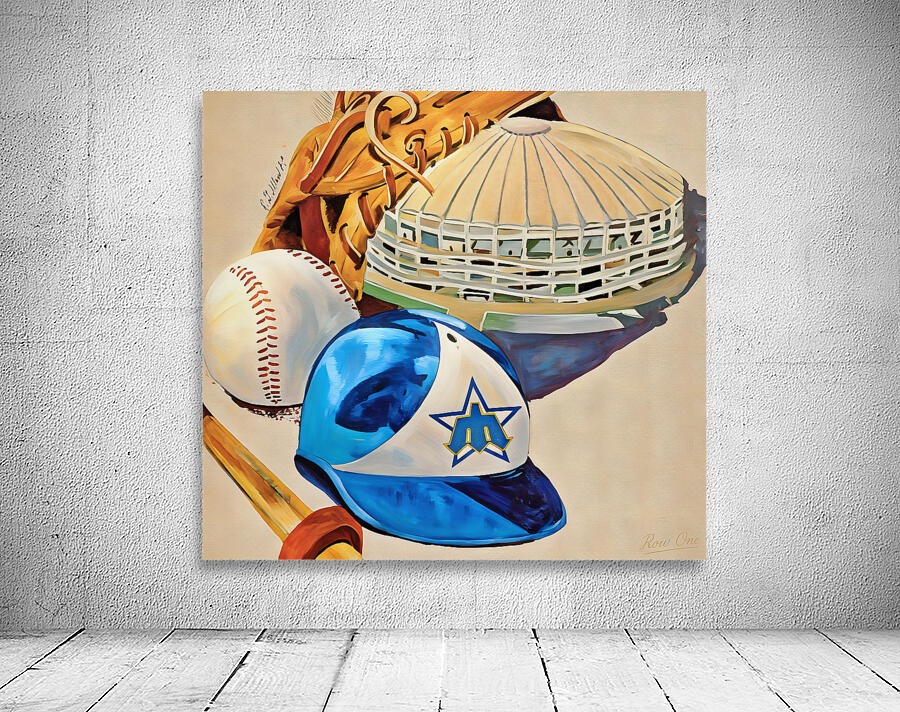 1980 Seattle Mariners Art Remix Wall Preview