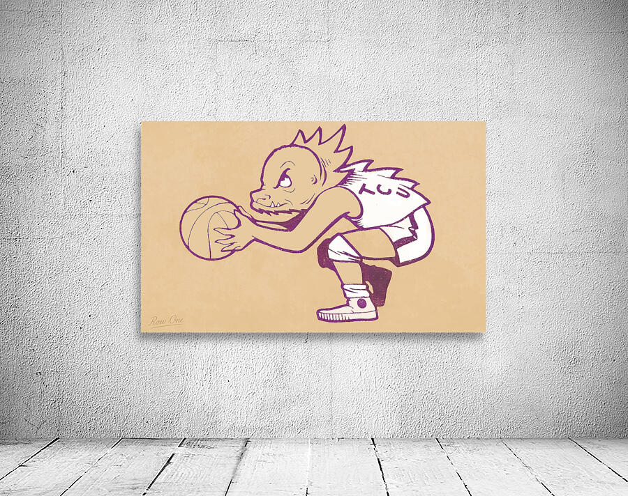 1950s TCU Horned Frog Basketball Cartoon Wall Preview