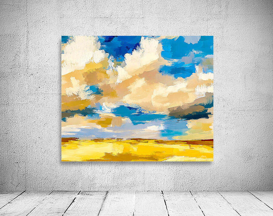 Simple Sunny Abstract Landscape Wall Preview