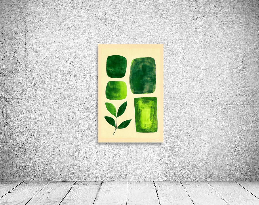 Green Abstract Shapes Wall Preview