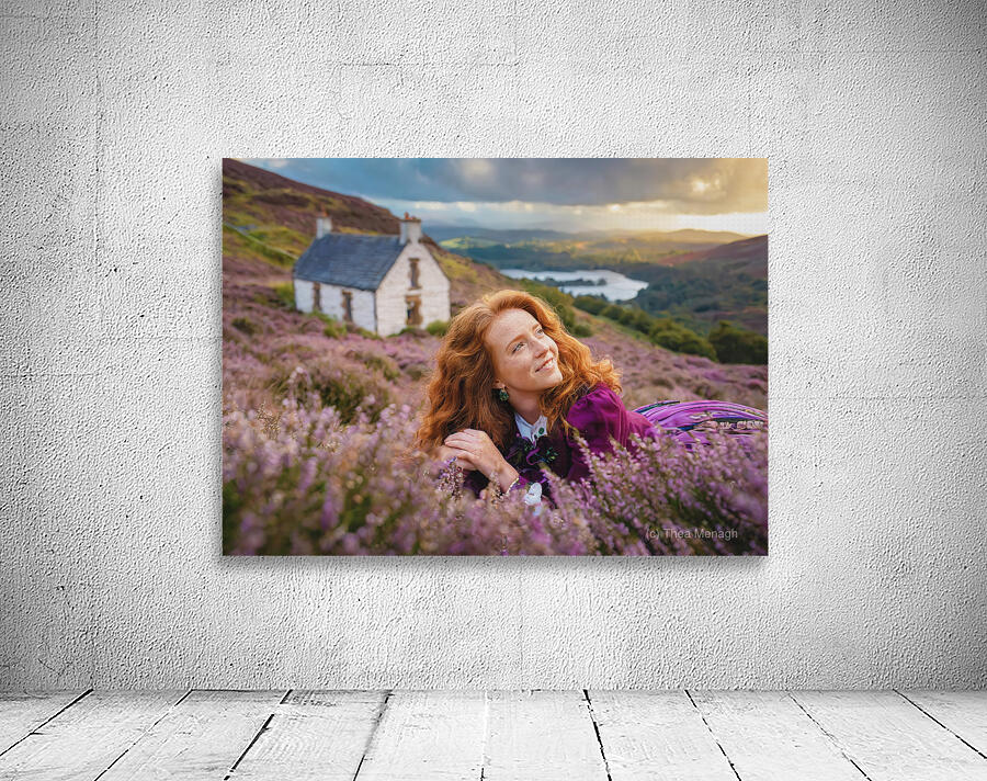 Redheaded Beauty in the Heather Wall Preview