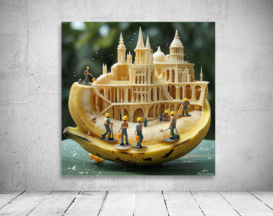 Banana Cathedral: Miniature Architectural Masterpiece Wall Preview