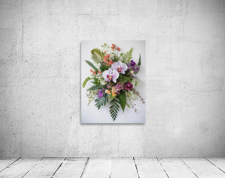 Bouquet of Orchids and Ferns Wall Preview
