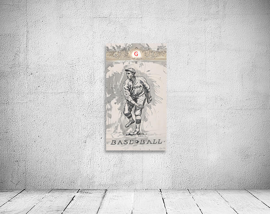 H.W. Hosch Georgia Bulldogs Baseball Art from Early 1900s Wall Preview