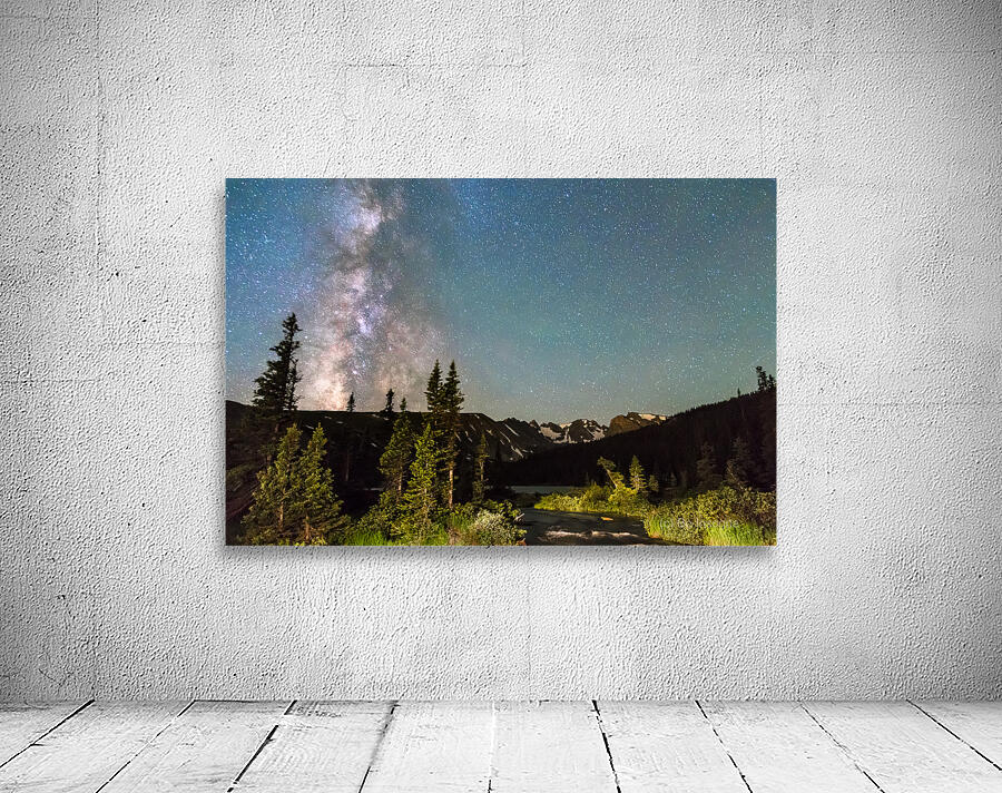 Milky Way Magic Above Longs Lake and the Indian Peaks Wall Preview