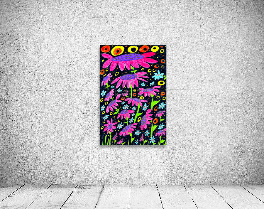 Abstract Colourful Flowers Wall Preview
