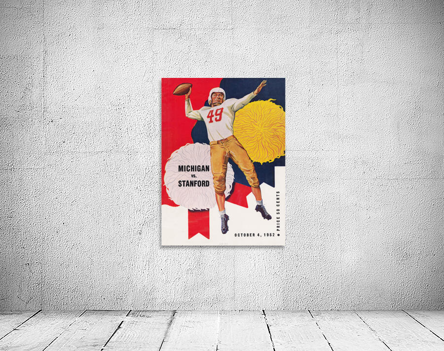 1952 Michigan Wolverines at Stanford Indians Wall Preview