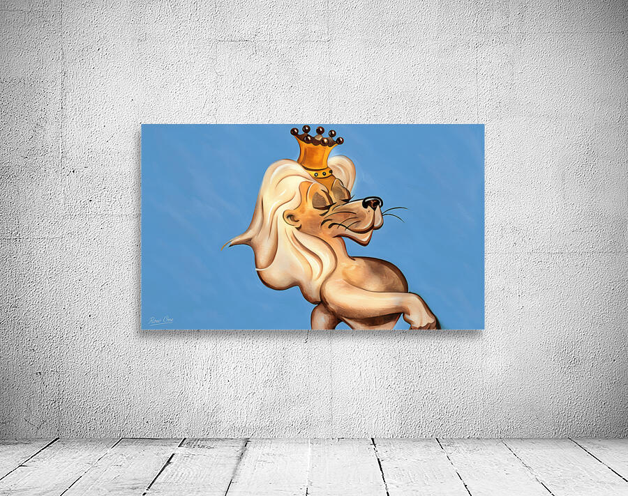 1950s Detroit Lion Champion Cartoon Wall Preview