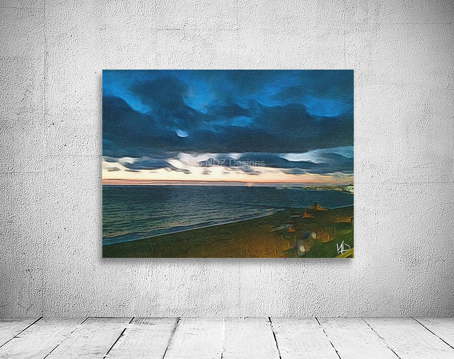 storm clouds over pier Wall Preview