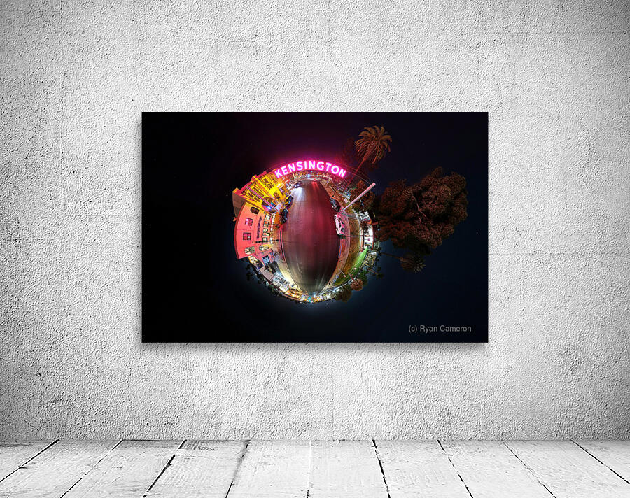 Kensington San Diego Sign Little Planet Night Wall Preview