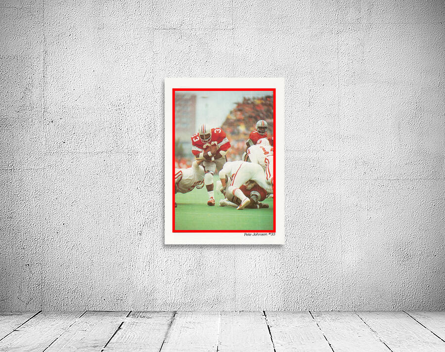 1975 Pete Johnson Ohio State Football Art Wall Preview