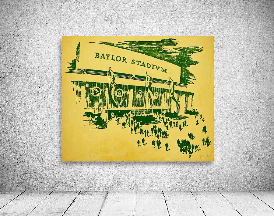 Vintage 1950s Baylor Stadium Art Wall Preview