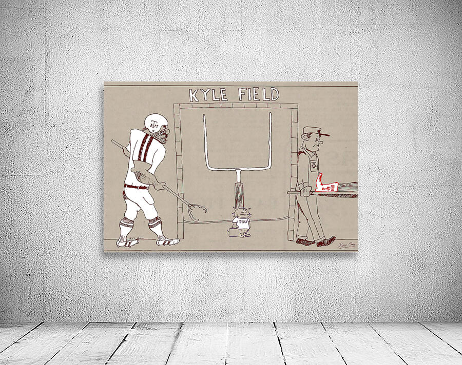 1970s Texas A&M Cartoon Art by Guy Dow Wall Preview