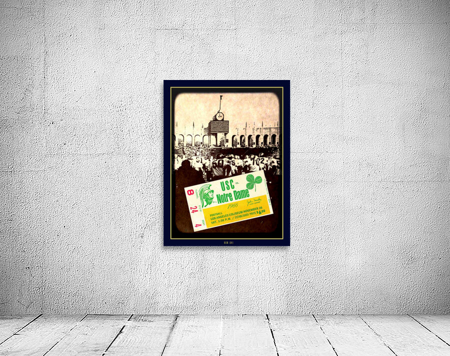 1966 Notre Dame at USC Ticket and Photo Wall Preview