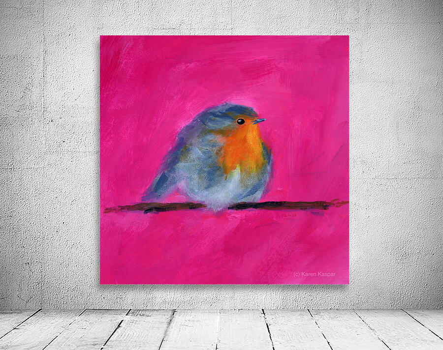 LIttle Robin two acrylic painting Wall Preview