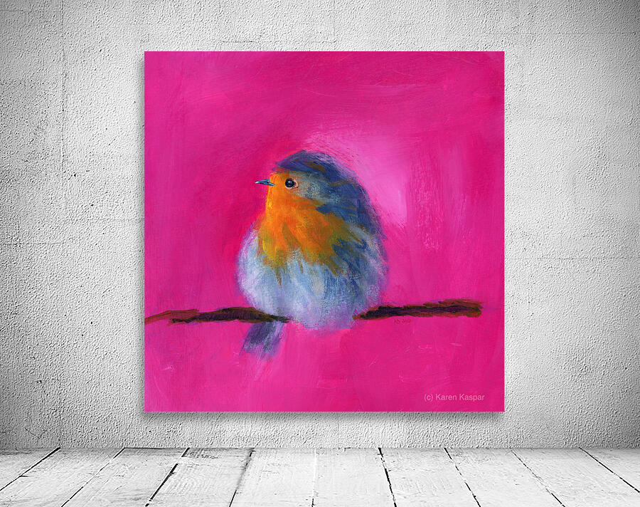 Little Robin acrylic painting Wall Preview