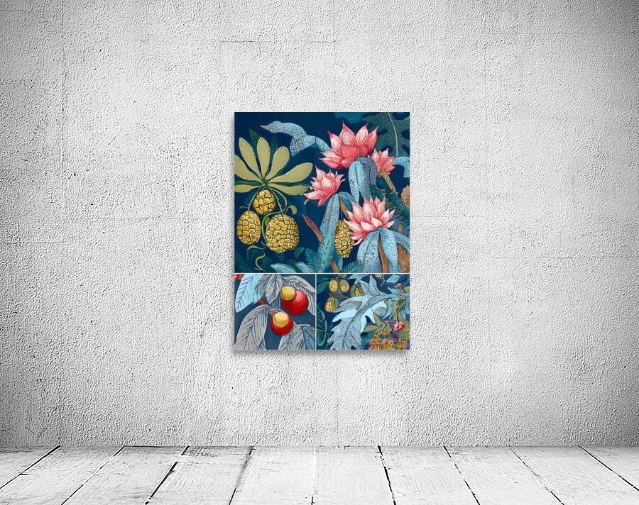 exotic flowers illustration  Wall Preview
