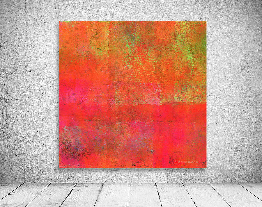 Square apple abstract acrylic painting Wall Preview