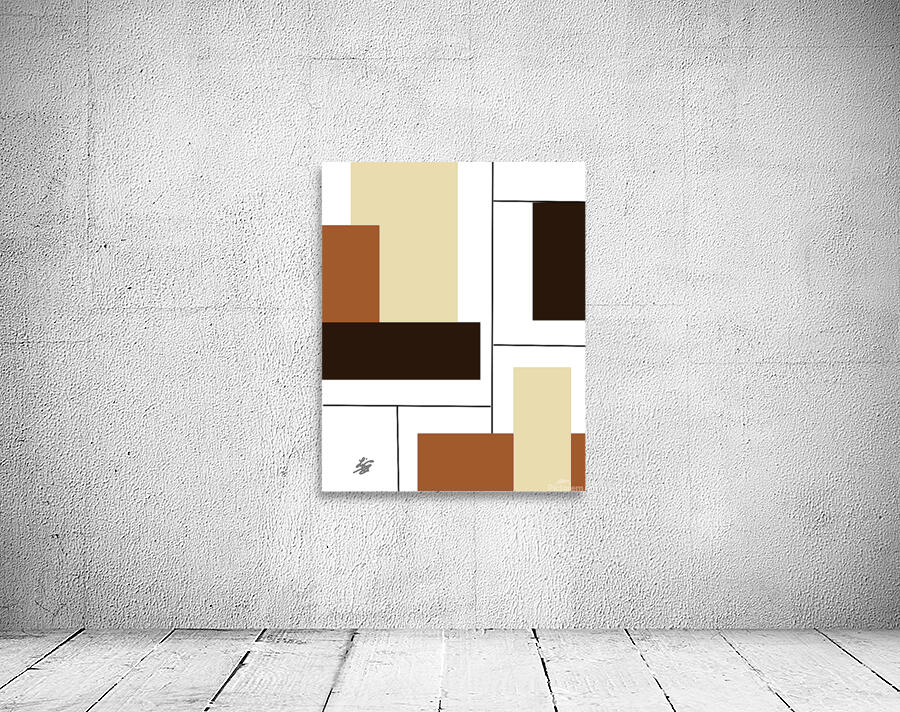 Beige and Black Geometric Abstract Wall Preview